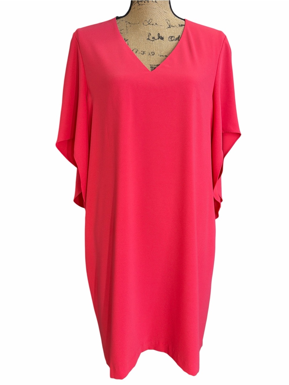 Women’s V-Neck Dress in Hot Pink